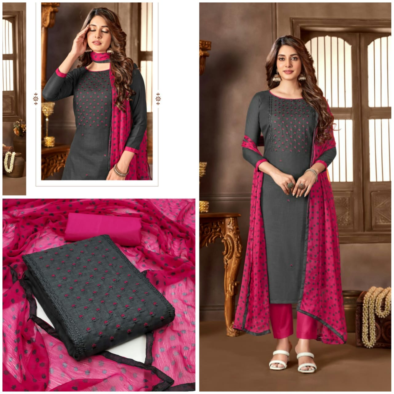 Ds Color Set Cotton Dress Material Catalog